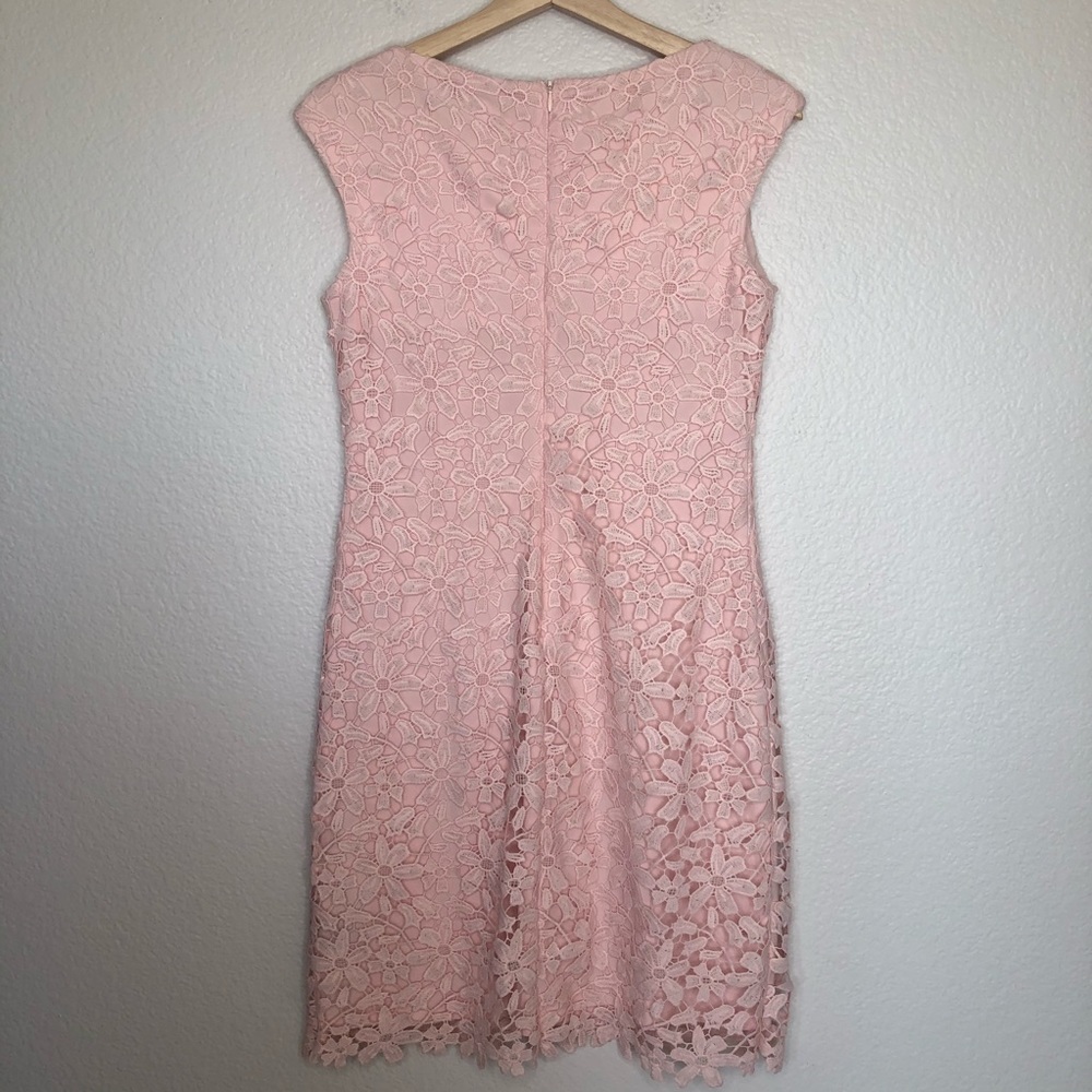 SOLD Lauren Ralph Lauren Pink Lace Sheath Dress - Picture 4 of 5